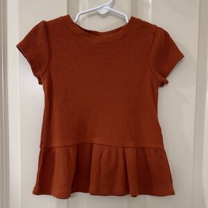 Cat & Jack Orange Peplum Kids Tee